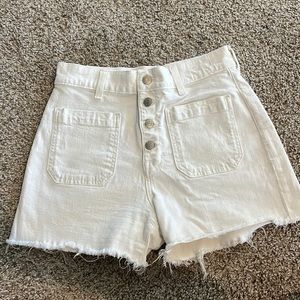 White denim shorts from madewell- high rise